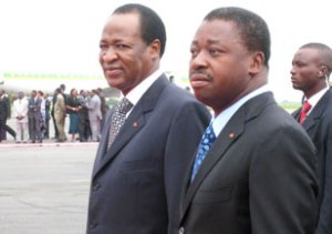 De gauche à droite, Blaise Compaoré et Faure Gnassingbé 