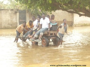 Un cortège d'habitants de Kagomé transporté sur pousse-pousse